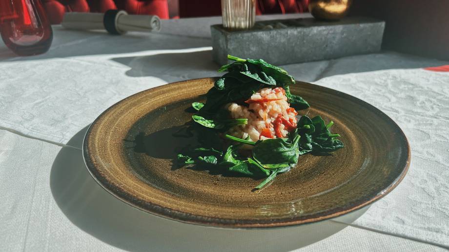 Arborio Risotto mit getrockneten Tomaten & Spinat Symbolfoto